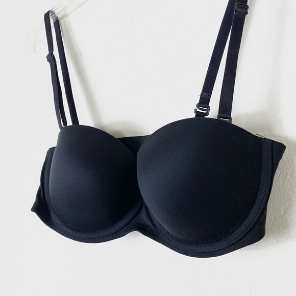 34C Victoria’s Secret Black Lined Strapless Convertible Bra - Picture 6 of 6